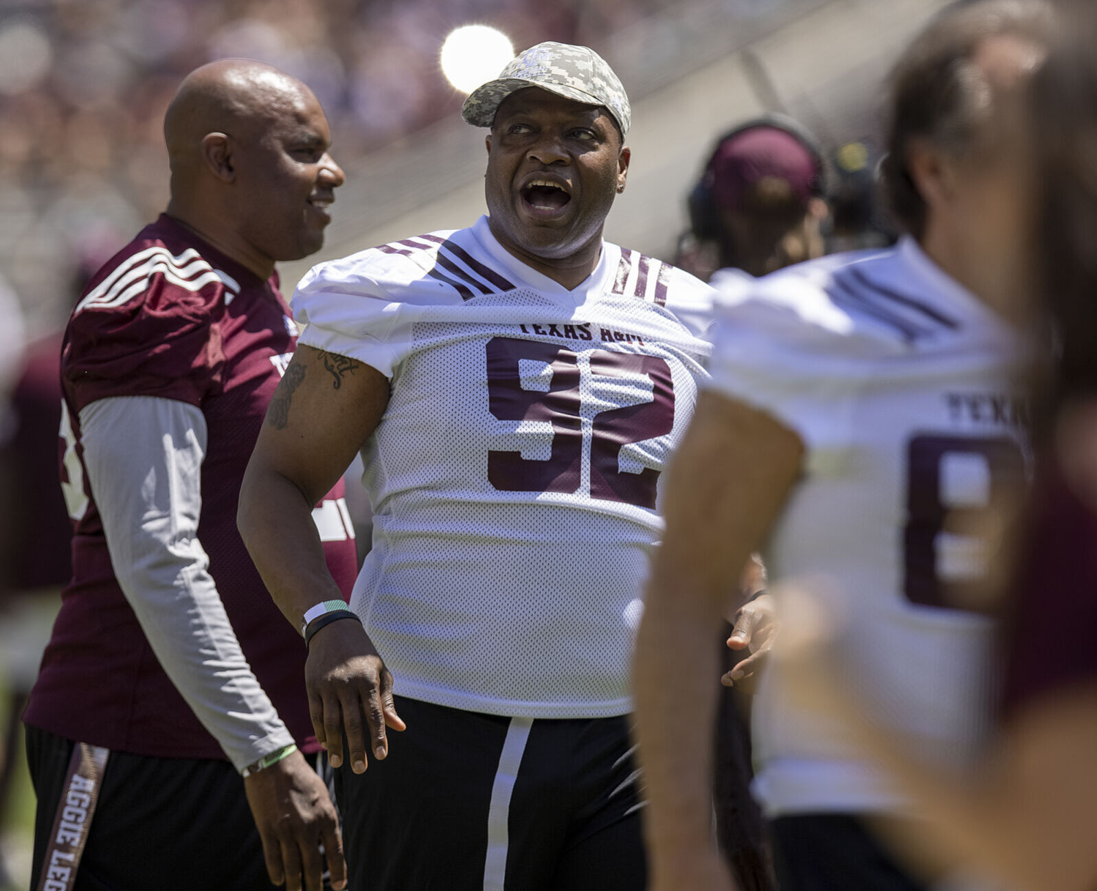 Maroon & White